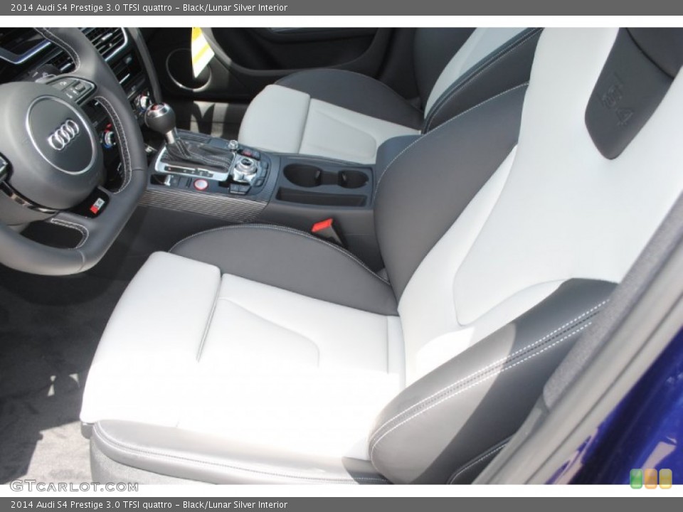 Black/Lunar Silver Interior Front Seat for the 2014 Audi S4 Prestige 3.0 TFSI quattro #84386898