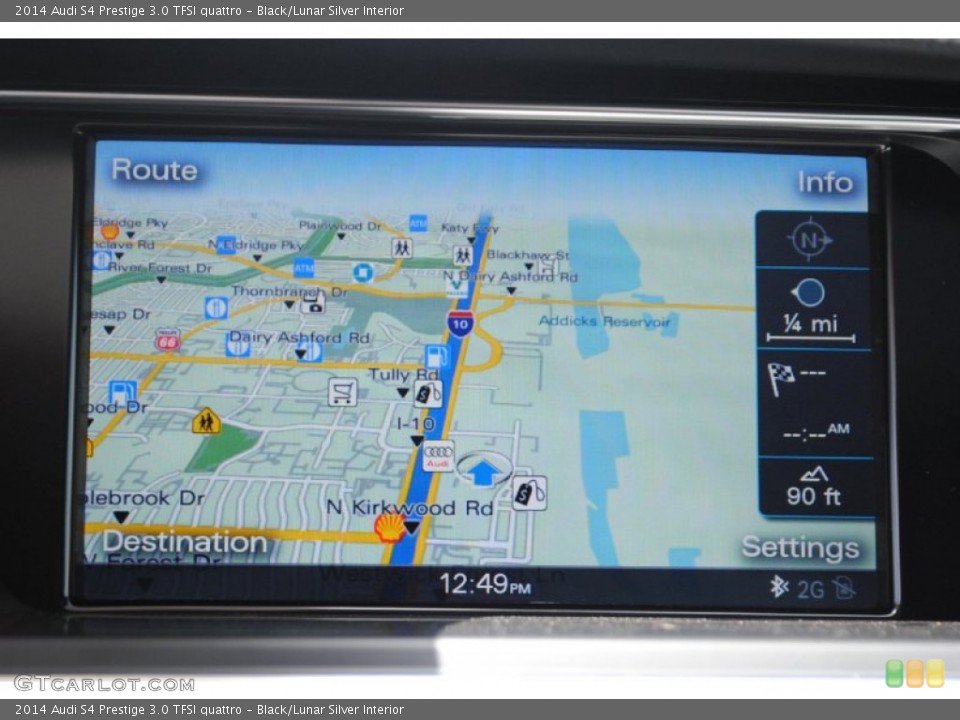 Black/Lunar Silver Interior Navigation for the 2014 Audi S4 Prestige 3.0 TFSI quattro #84387021