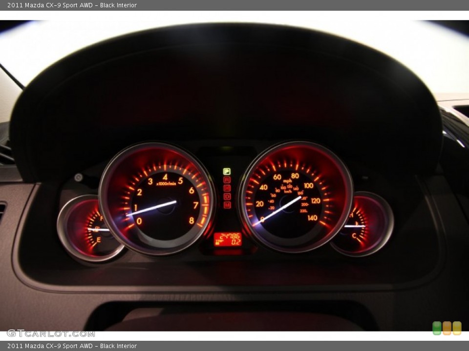 Black Interior Gauges for the 2011 Mazda CX-9 Sport AWD #84388905