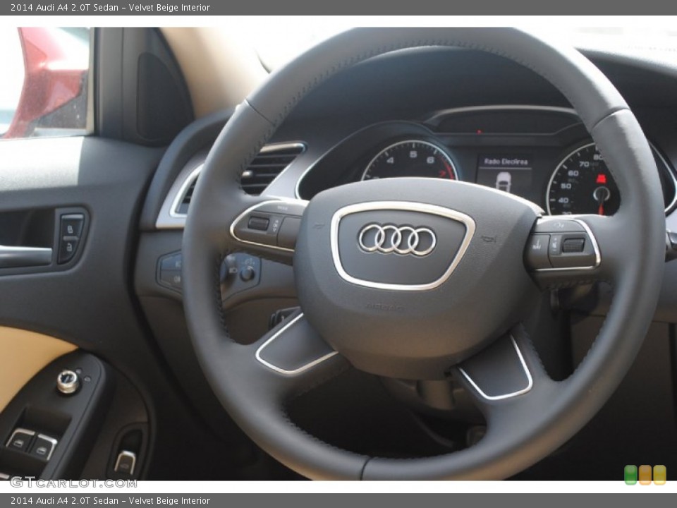 Velvet Beige Interior Steering Wheel for the 2014 Audi A4 2.0T Sedan #84388911