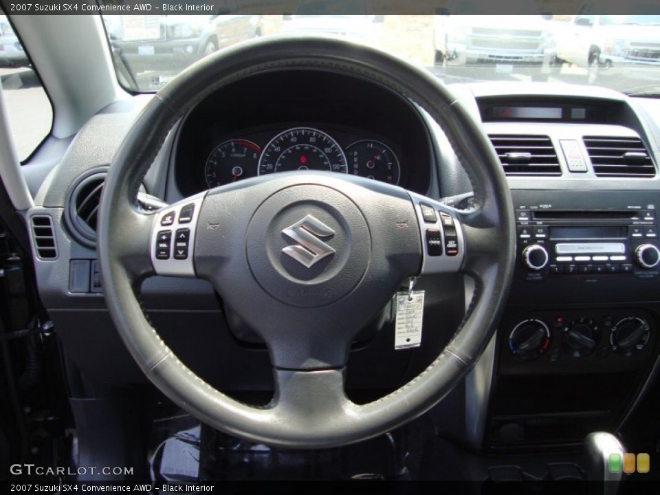 Black Interior Steering Wheel for the 2007 Suzuki SX4 Convenience AWD #84389484