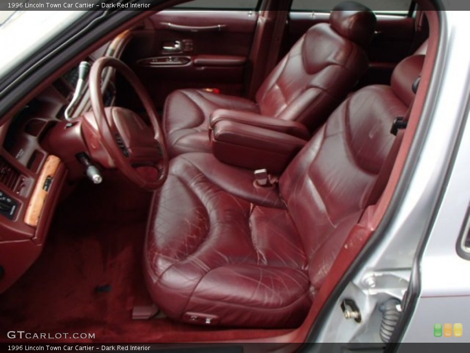Dark Red 1996 Lincoln Town Car Interiors
