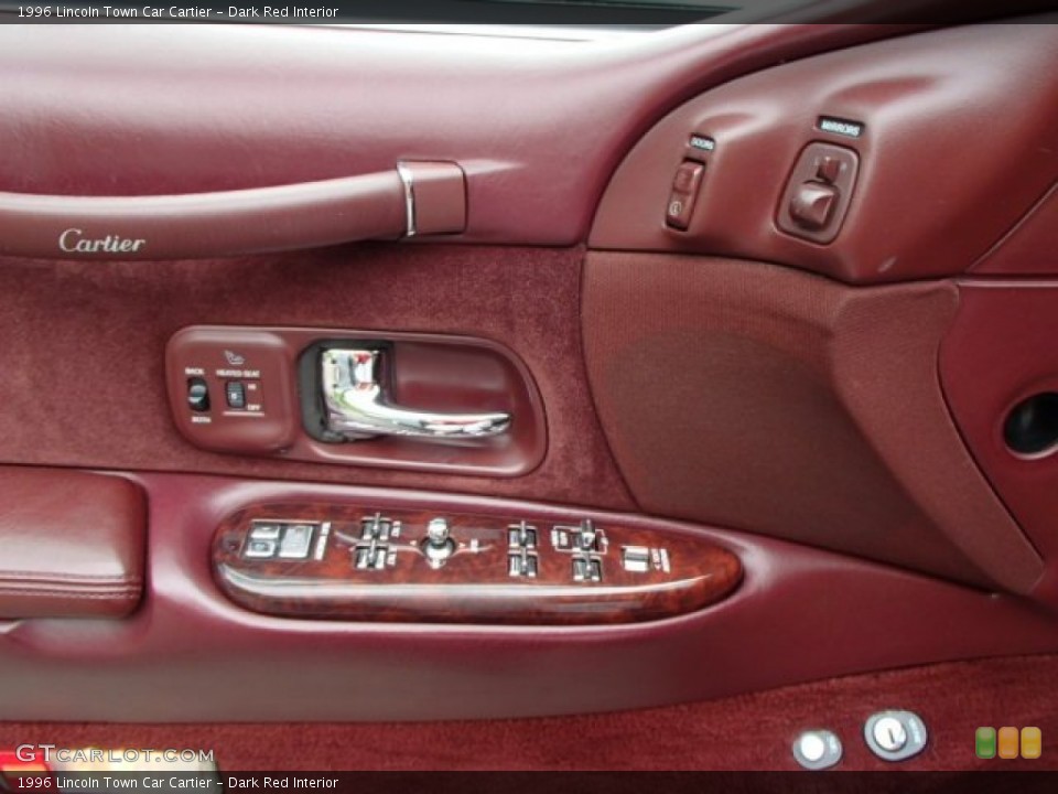 Dark Red Interior Controls for the 1996 Lincoln Town Car Cartier #84389730