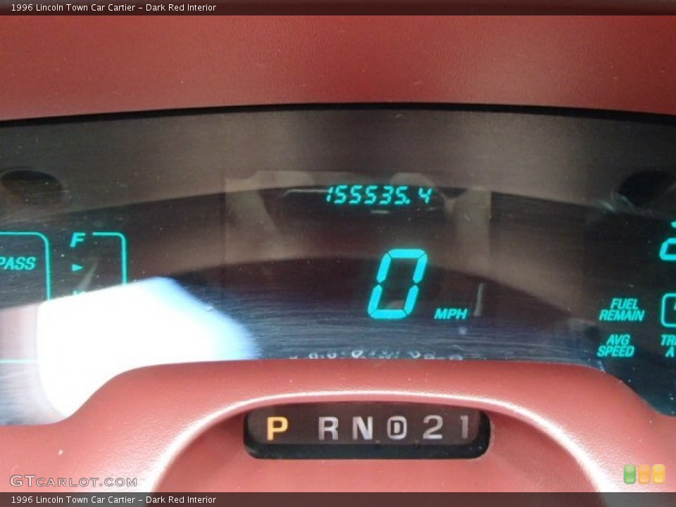 Dark Red Interior Gauges for the 1996 Lincoln Town Car Cartier #84389751