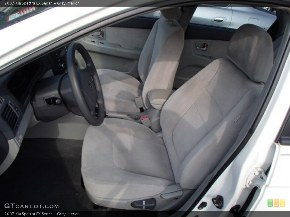 Gray Interior Front Seat for the 2007 Kia Spectra EX Sedan #84391118