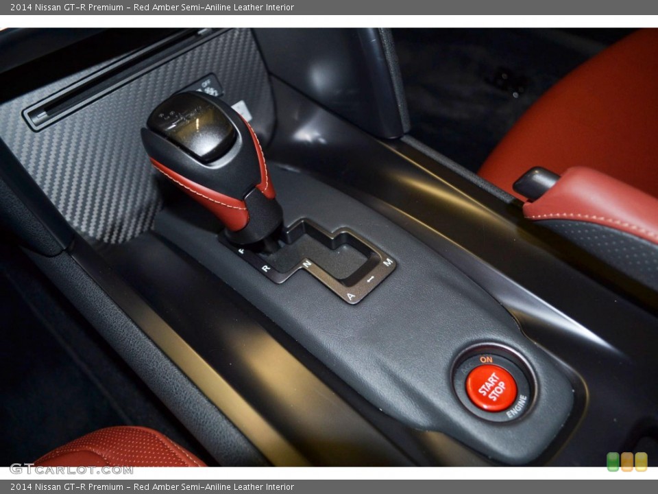 Red Amber Semi-Aniline Leather Interior Transmission for the 2014 Nissan GT-R Premium #84394770