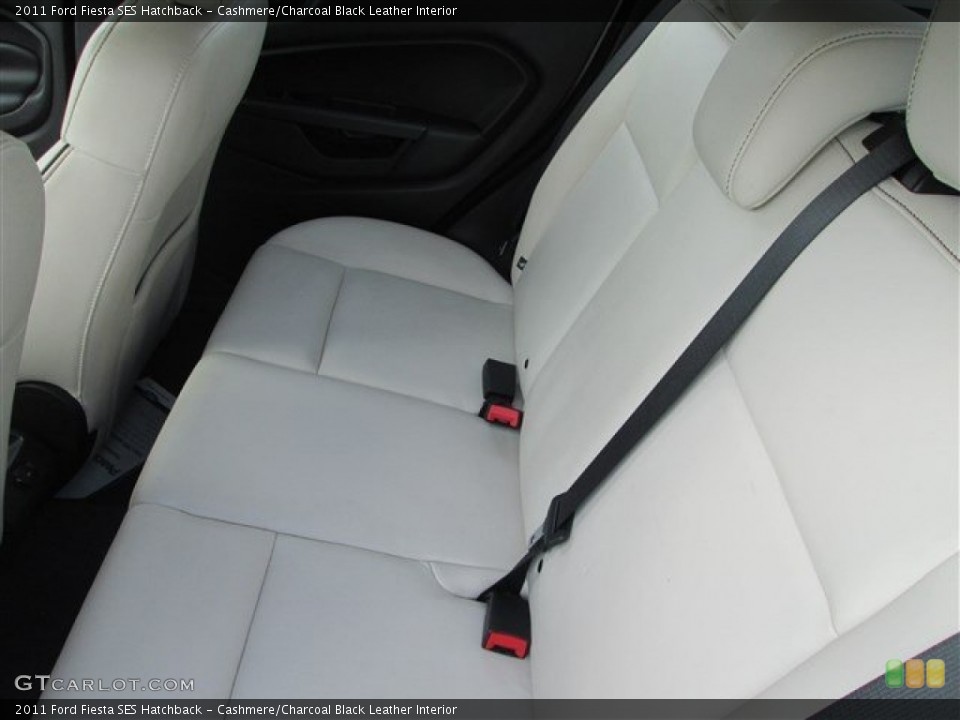 Cashmere/Charcoal Black Leather Interior Rear Seat for the 2011 Ford Fiesta SES Hatchback #84396090