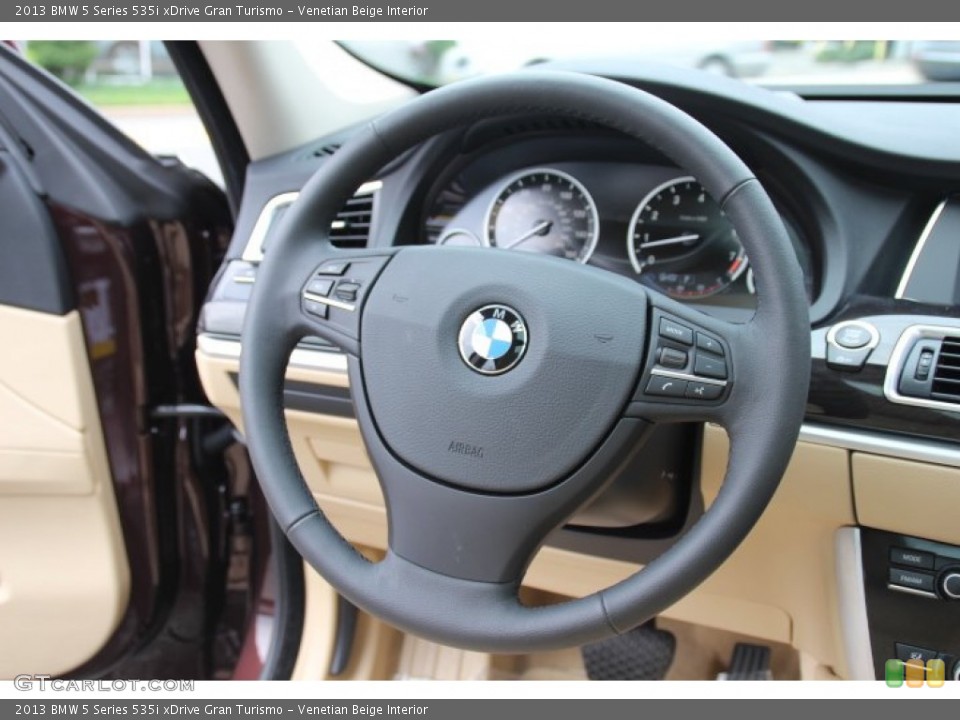 Venetian Beige Interior Steering Wheel for the 2013 BMW 5 Series 535i xDrive Gran Turismo #84397329