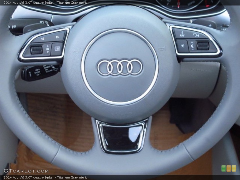 Titanium Gray Interior Steering Wheel for the 2014 Audi A6 3.0T quattro Sedan #84397977