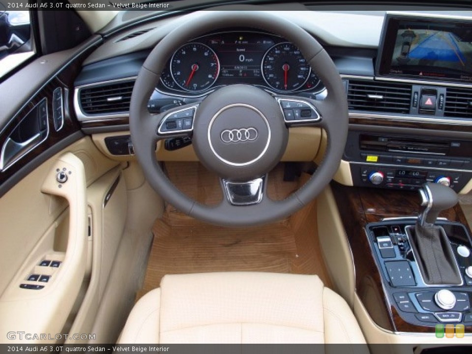 Velvet Beige Interior Dashboard for the 2014 Audi A6 3.0T quattro Sedan #84398376