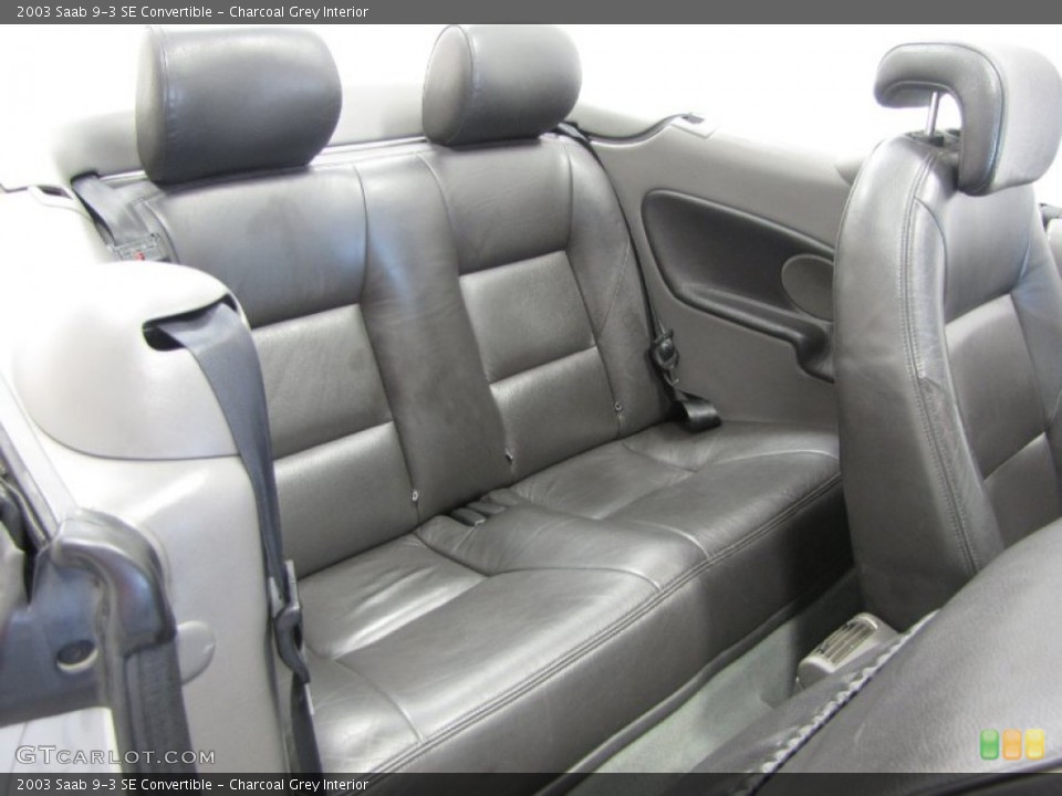Charcoal Grey Interior Rear Seat for the 2003 Saab 9-3 SE Convertible #84399702