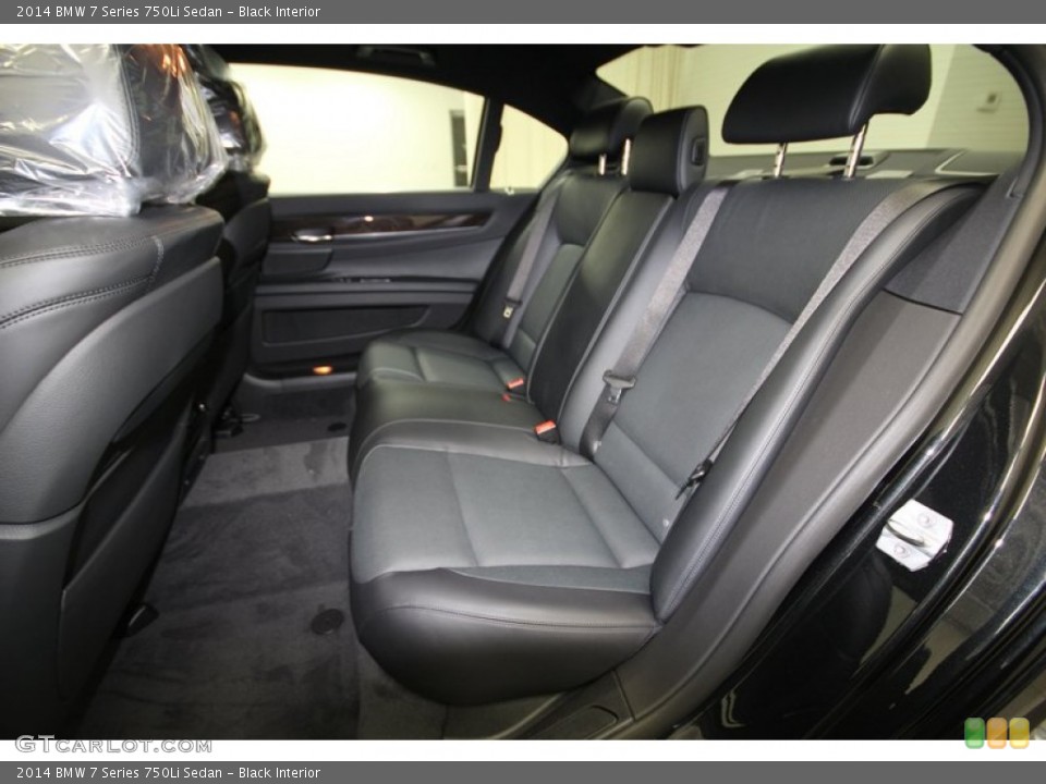 Black Interior Rear Seat for the 2014 BMW 7 Series 750Li Sedan #84403047