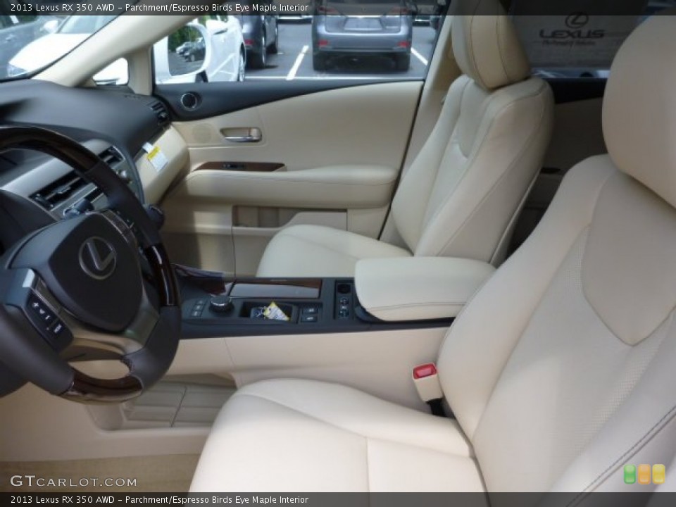 Parchment/Espresso Birds Eye Maple Interior Front Seat for the 2013 Lexus RX 350 AWD #84406547