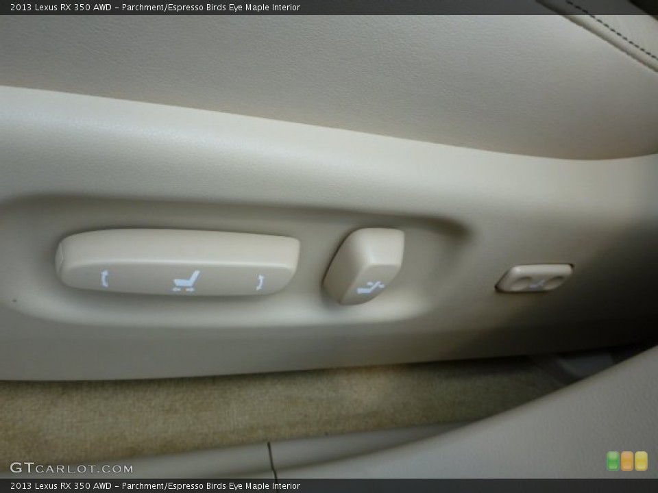 Parchment/Espresso Birds Eye Maple Interior Controls for the 2013 Lexus RX 350 AWD #84406664