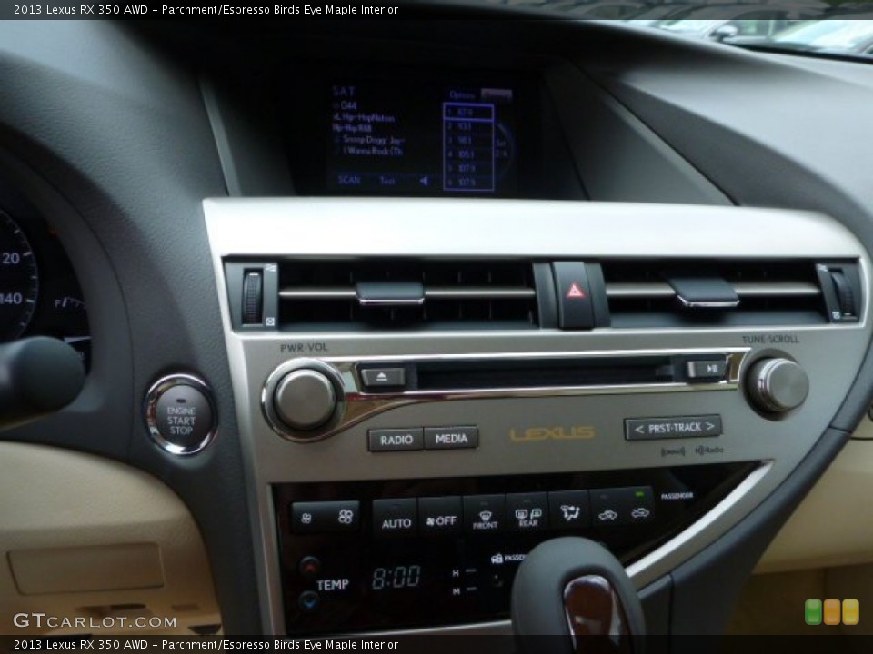 Parchment/Espresso Birds Eye Maple Interior Controls for the 2013 Lexus RX 350 AWD #84406700