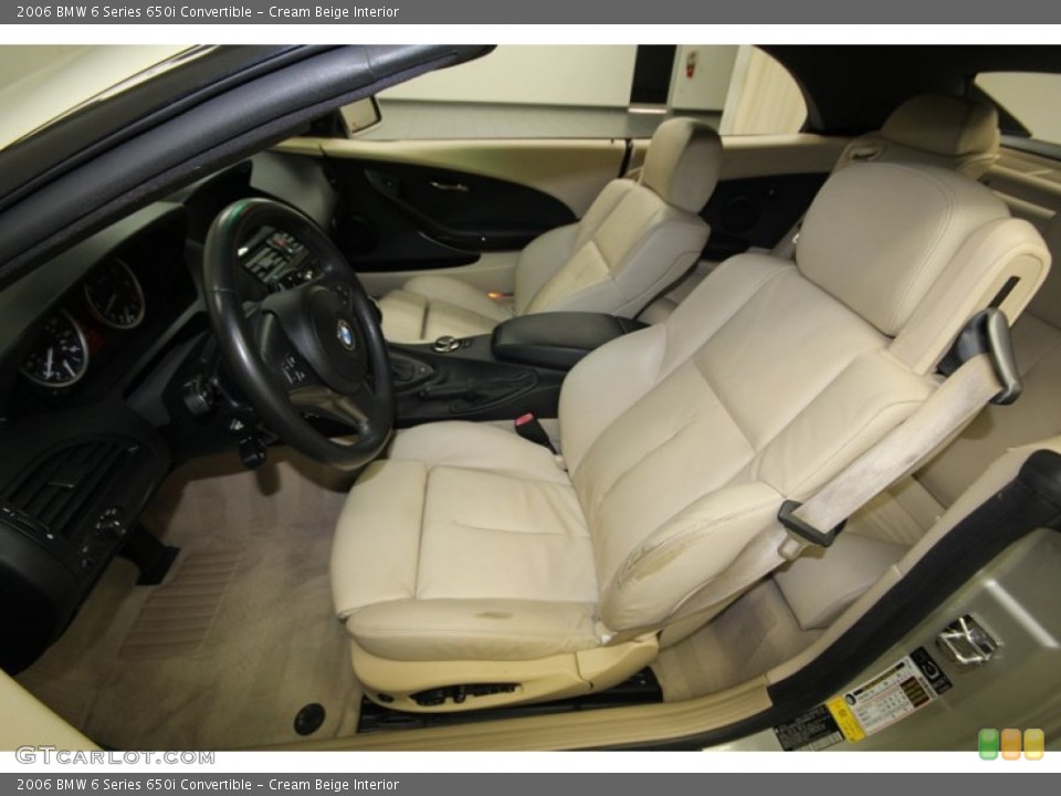 Cream Beige Interior Front Seat for the 2006 BMW 6 Series 650i Convertible #84415157