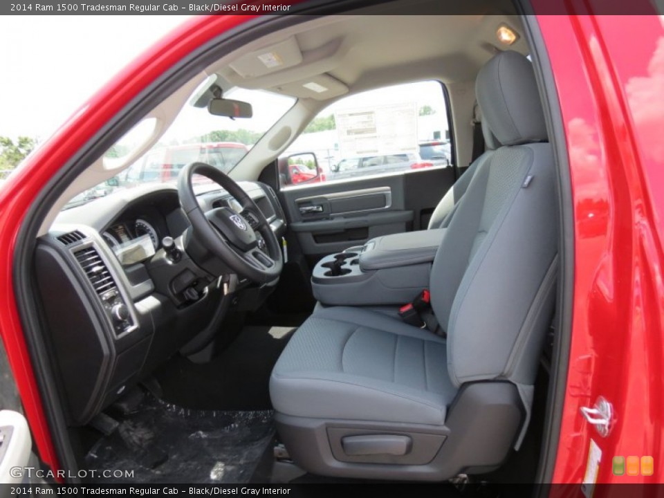 Black/Diesel Gray Interior Front Seat for the 2014 Ram 1500 Tradesman Regular Cab #84418745