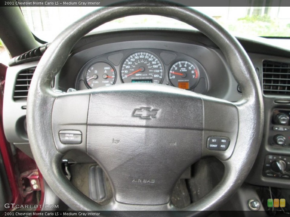 Medium Gray Interior Steering Wheel for the 2001 Chevrolet Monte Carlo LS #84422531