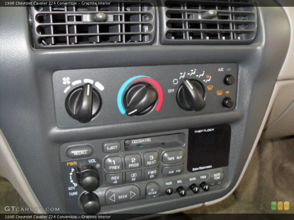 Graphite Interior Controls for the 1998 Chevrolet Cavalier Z24 Convertible #84422636