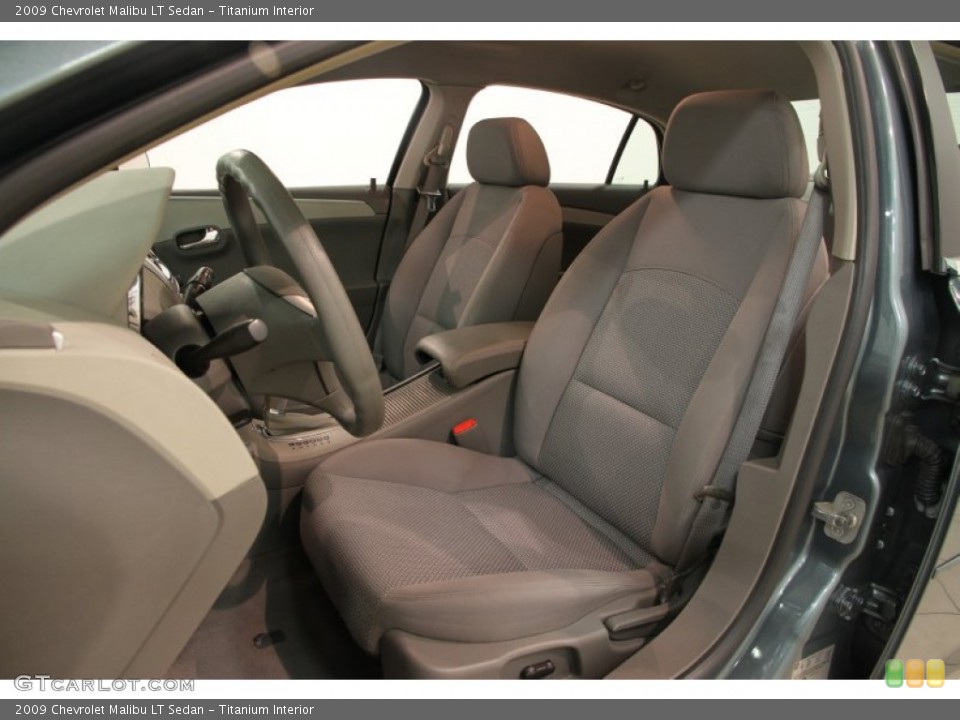 Titanium Interior Front Seat for the 2009 Chevrolet Malibu LT Sedan #84422996