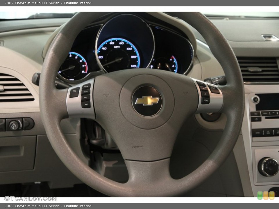 Titanium Interior Steering Wheel for the 2009 Chevrolet Malibu LT Sedan #84423020