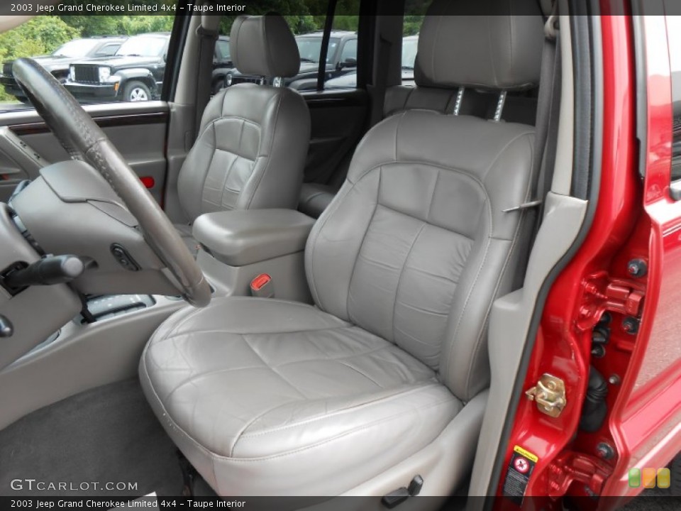 Taupe Interior Front Seat for the 2003 Jeep Grand Cherokee Limited 4x4 #84424310