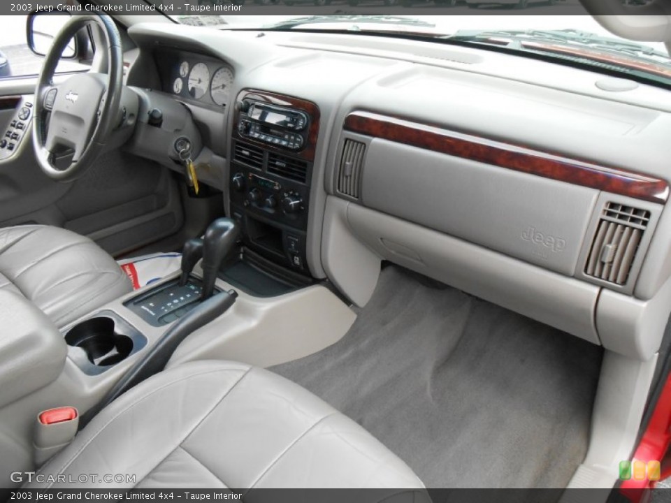 Taupe Interior Dashboard for the 2003 Jeep Grand Cherokee Limited 4x4 #84424337