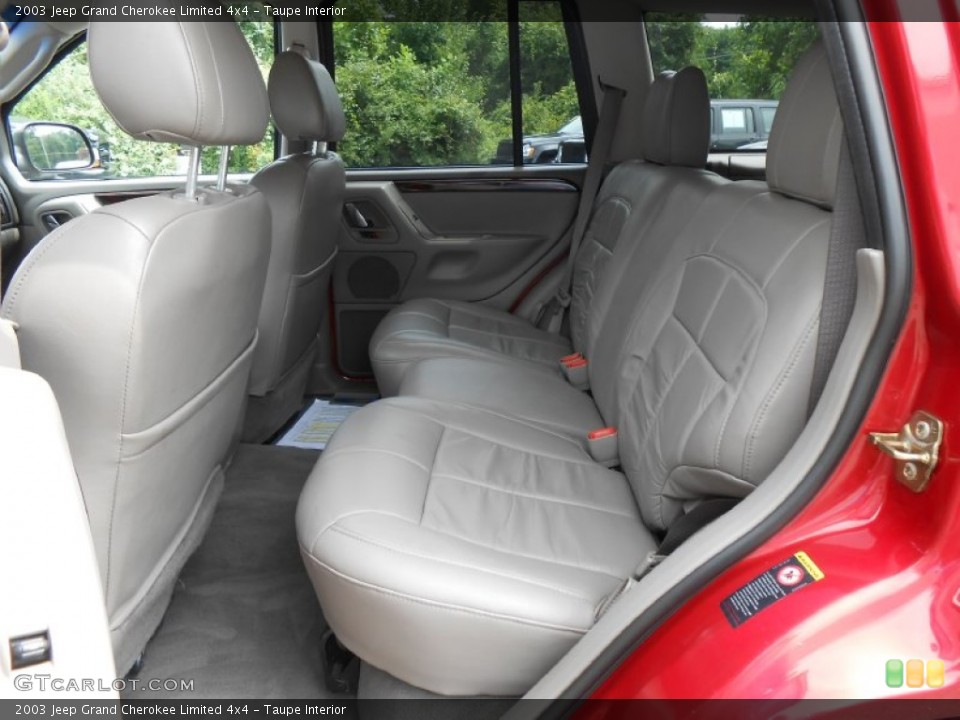 Taupe Interior Rear Seat for the 2003 Jeep Grand Cherokee Limited 4x4 #84424469
