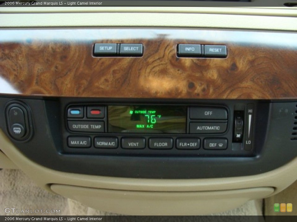 Light Camel Interior Controls for the 2006 Mercury Grand Marquis LS #84426395