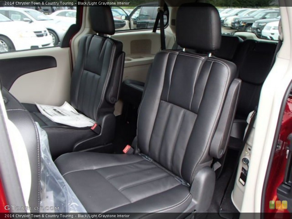 Black/Light Graystone Interior Rear Seat for the 2014 Chrysler Town & Country Touring #84431355