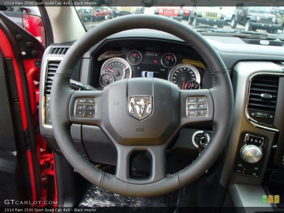 Black Interior Steering Wheel for the 2014 Ram 1500 Sport Quad Cab 4x4 #84434316