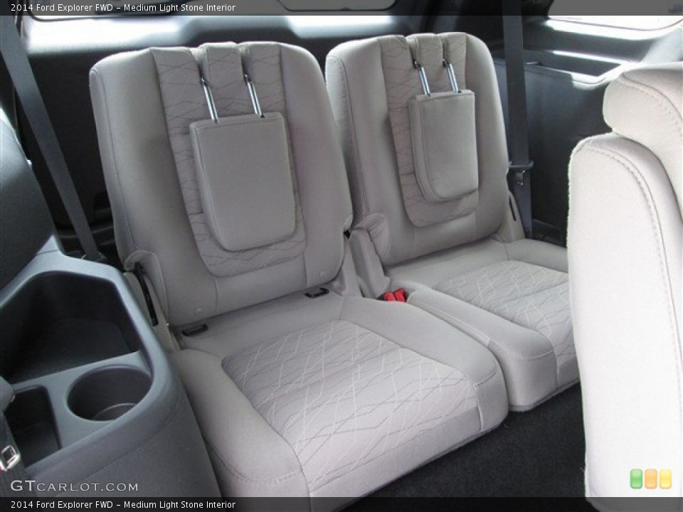 Medium Light Stone Interior Rear Seat for the 2014 Ford Explorer FWD #84435593