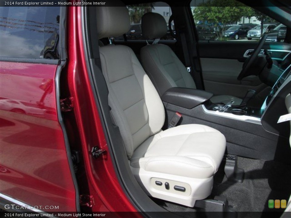 Medium Light Stone Interior Front Seat for the 2014 Ford Explorer Limited #84436906