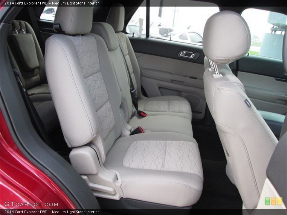 Medium Light Stone Interior Rear Seat for the 2014 Ford Explorer FWD #84438866