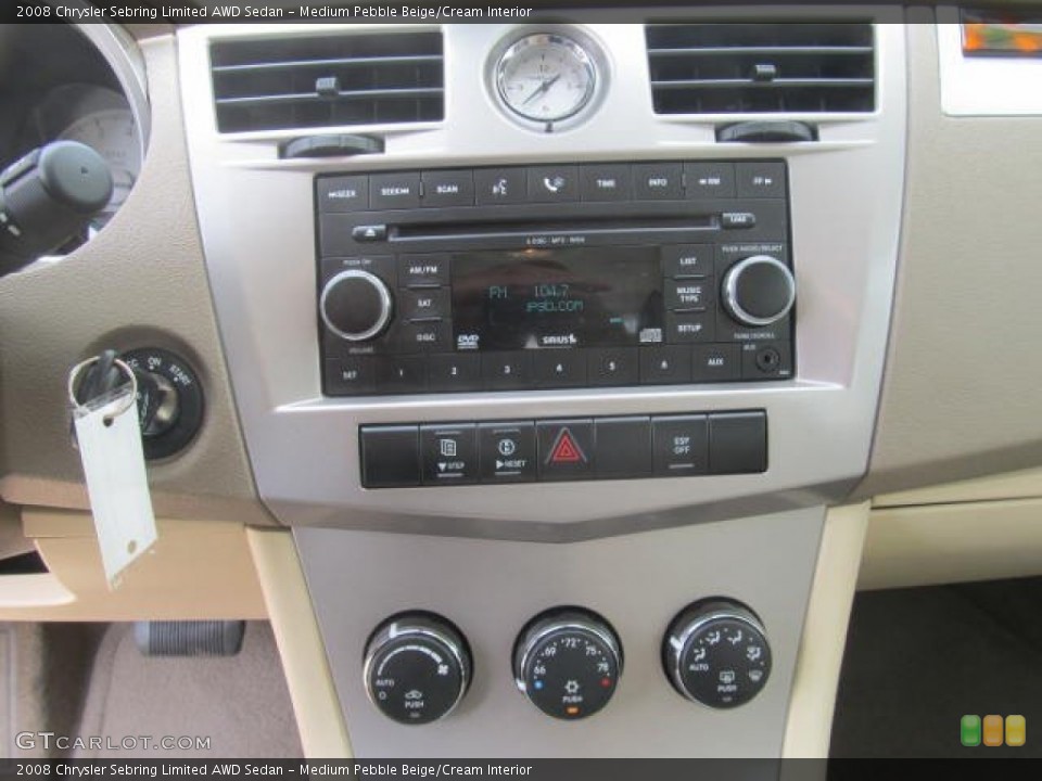 Medium Pebble Beige/Cream Interior Controls for the 2008 Chrysler Sebring Limited AWD Sedan #84438892
