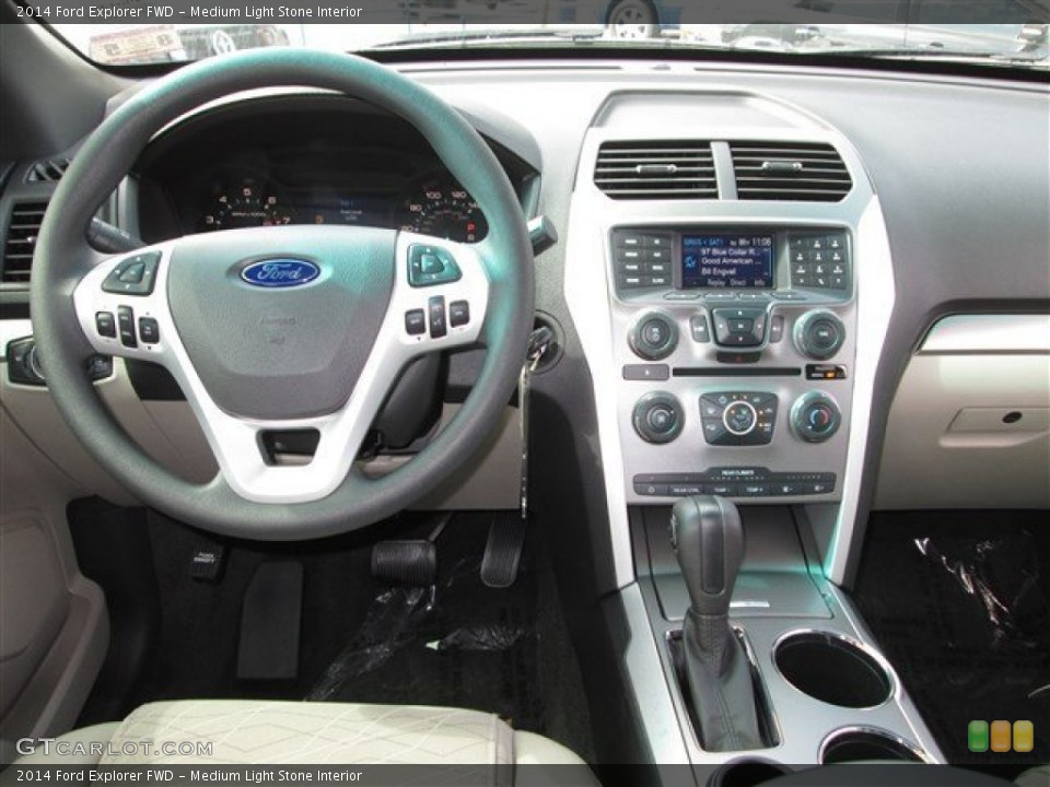Medium Light Stone Interior Dashboard for the 2014 Ford Explorer FWD #84438956