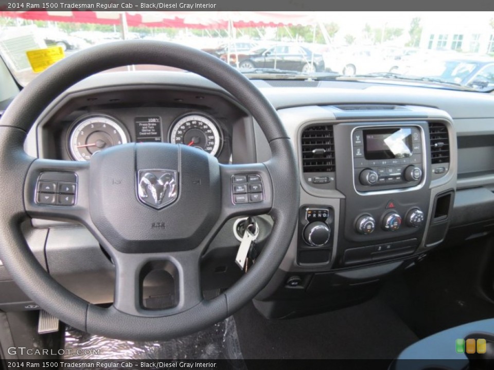 Black/Diesel Gray Interior Dashboard for the 2014 Ram 1500 Tradesman Regular Cab #84452093
