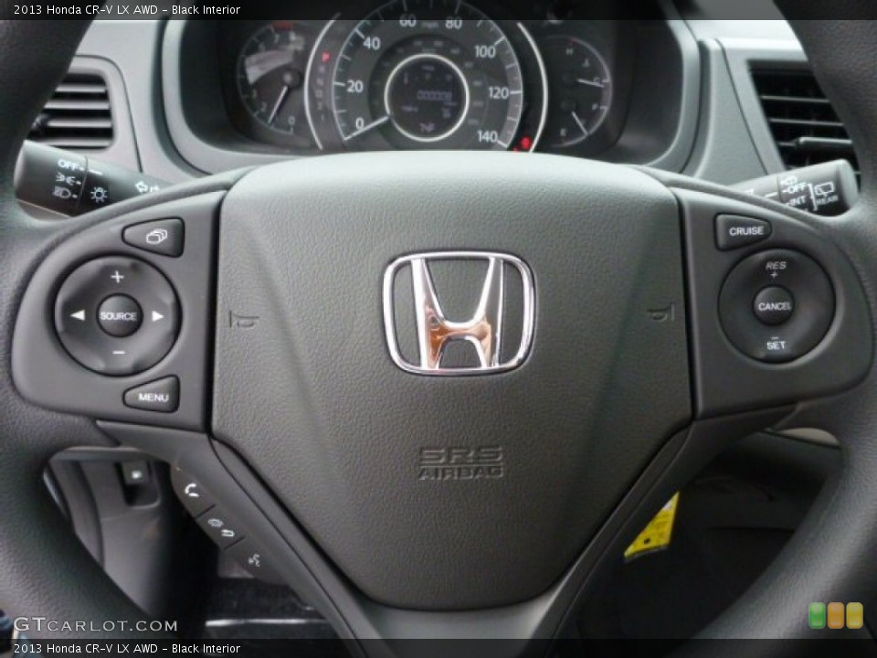 Black Interior Steering Wheel for the 2013 Honda CR-V LX AWD #84453572