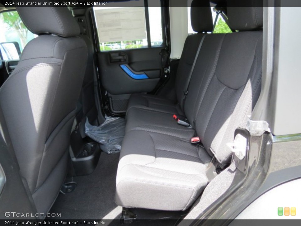 Black Interior Rear Seat for the 2014 Jeep Wrangler Unlimited Sport 4x4 #84453761
