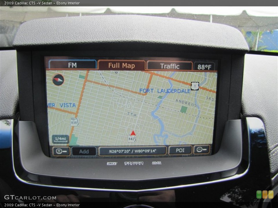 Ebony Interior Navigation for the 2009 Cadillac CTS -V Sedan #84454493