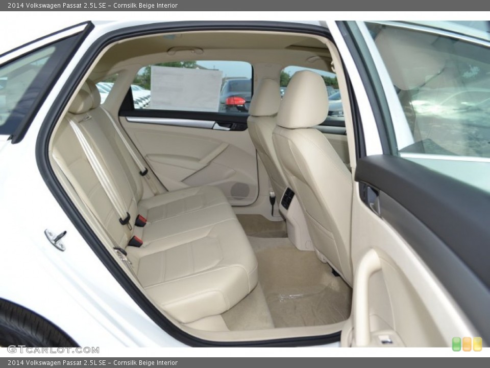 Cornsilk Beige Interior Rear Seat for the 2014 Volkswagen Passat 2.5L SE #84454559