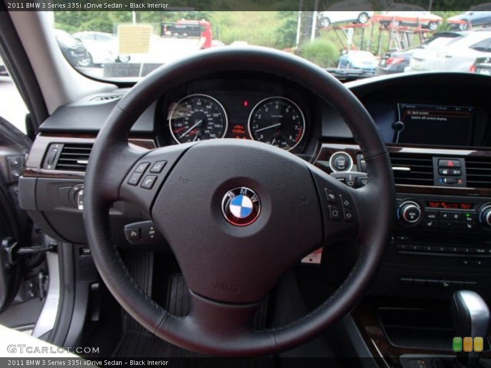 Black Interior Steering Wheel for the 2011 BMW 3 Series 335i xDrive Sedan #84454918