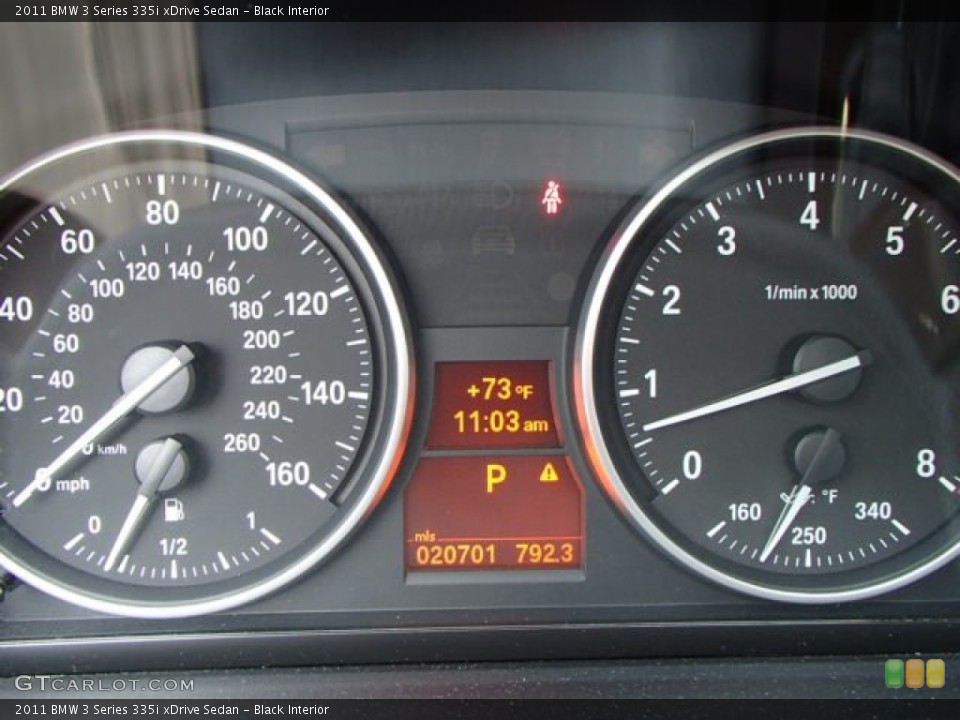 Black Interior Gauges for the 2011 BMW 3 Series 335i xDrive Sedan #84454940