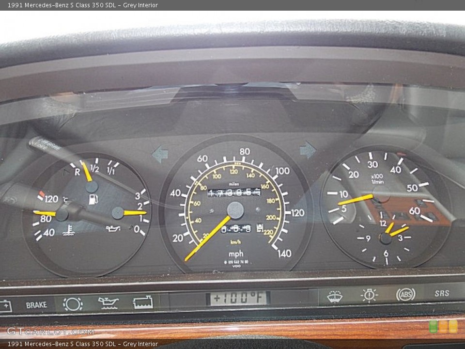 Grey Interior Gauges for the 1991 Mercedes-Benz S Class 350 SDL #84459122