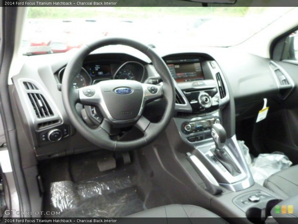 Charcoal Black Interior Dashboard for the 2014 Ford Focus Titanium Hatchback #84461702