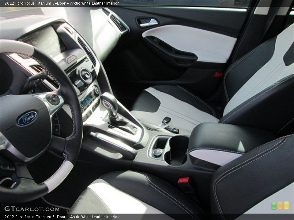 Arctic White Leather Interior Front Seat for the 2012 Ford Focus Titanium 5-Door #84464258