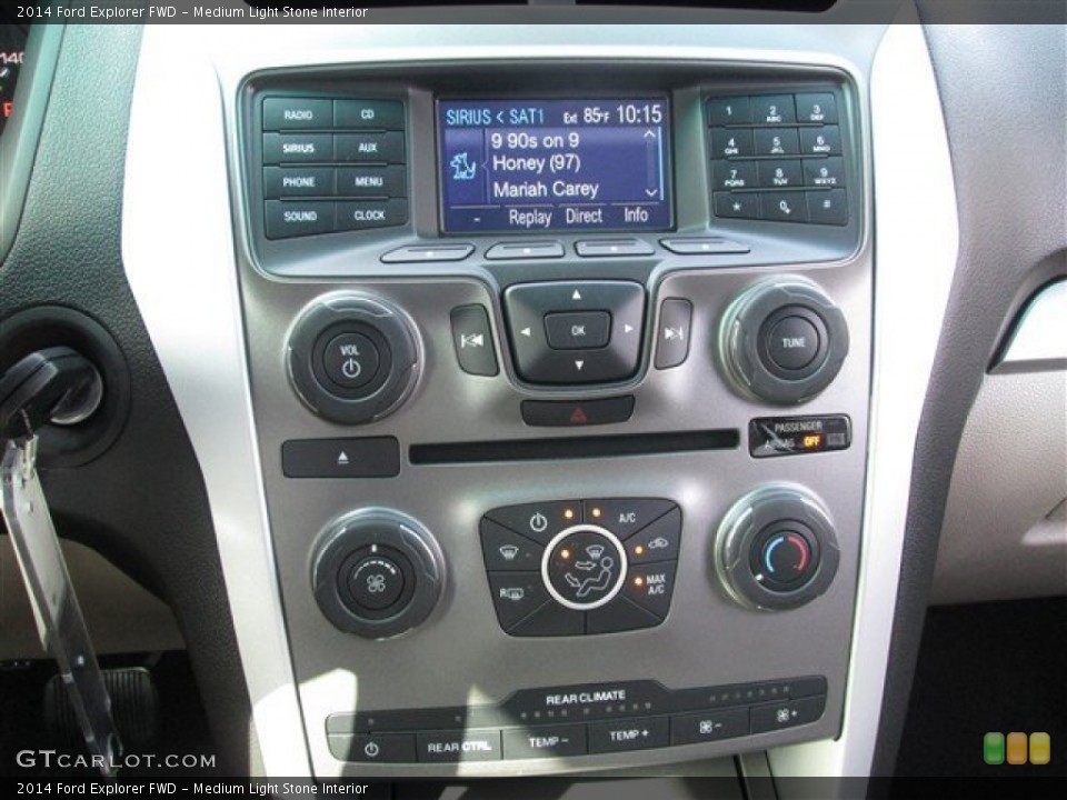 Medium Light Stone Interior Controls for the 2014 Ford Explorer FWD #84465578