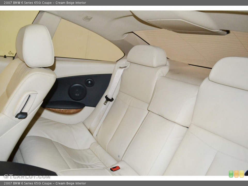 Cream Beige Interior Rear Seat for the 2007 BMW 6 Series 650i Coupe #84465941