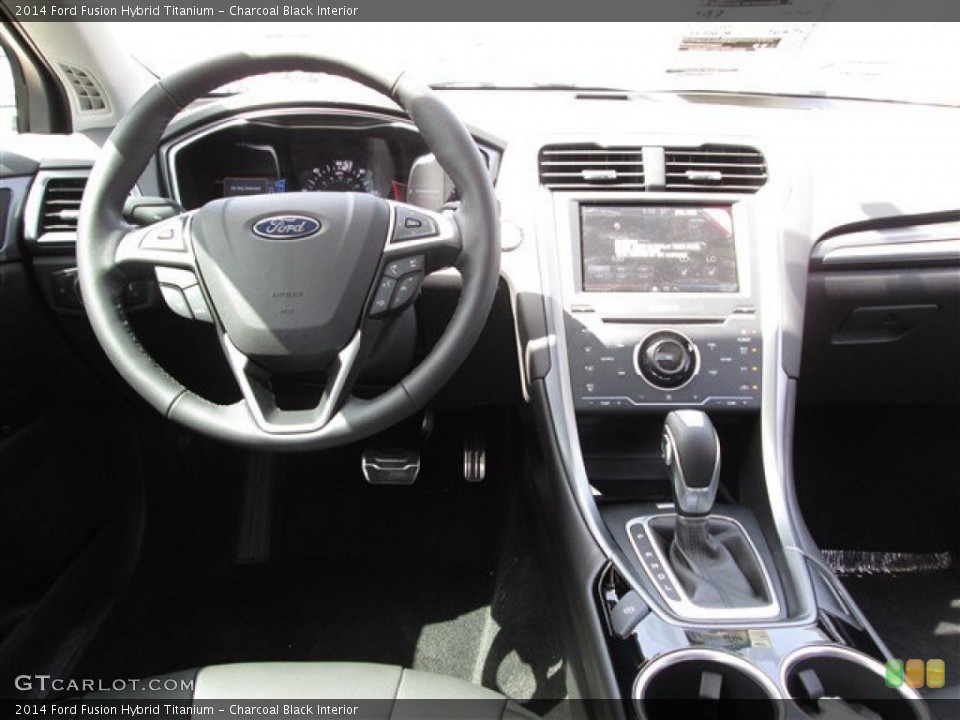 Charcoal Black Interior Dashboard for the 2014 Ford Fusion Hybrid Titanium #84468068