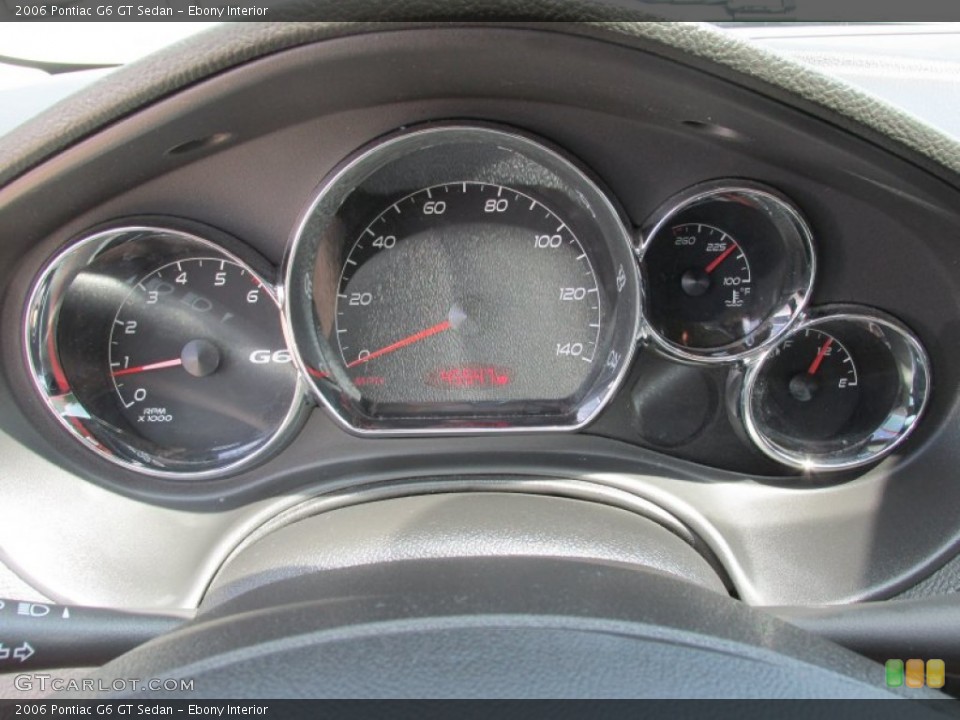 Ebony Interior Gauges for the 2006 Pontiac G6 GT Sedan #84468338